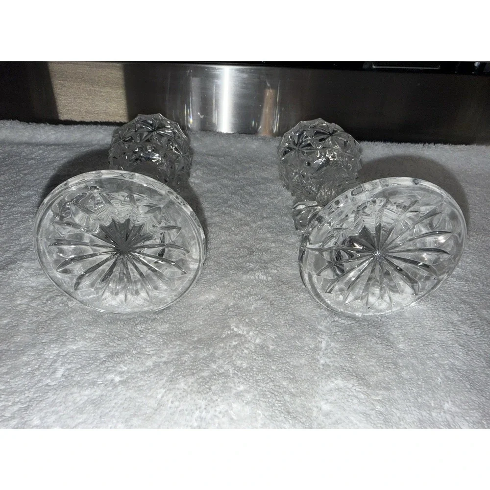 Vintage Candlesticks Hofbauer Byrdes Crystal Bird‎ Holders German Set Of 2